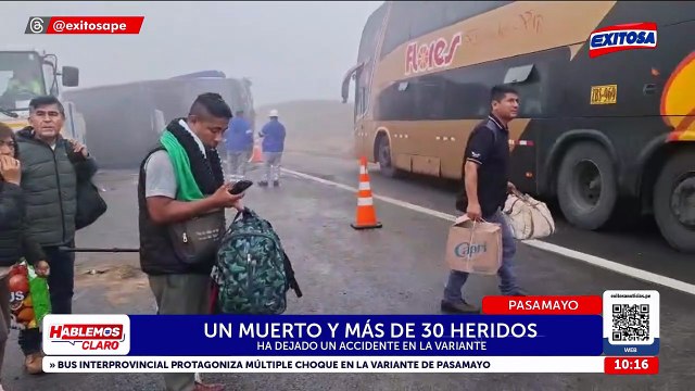 Tragedia en variante Pasamayo: Choque de buses dejó un muerto y más de 20 heridos