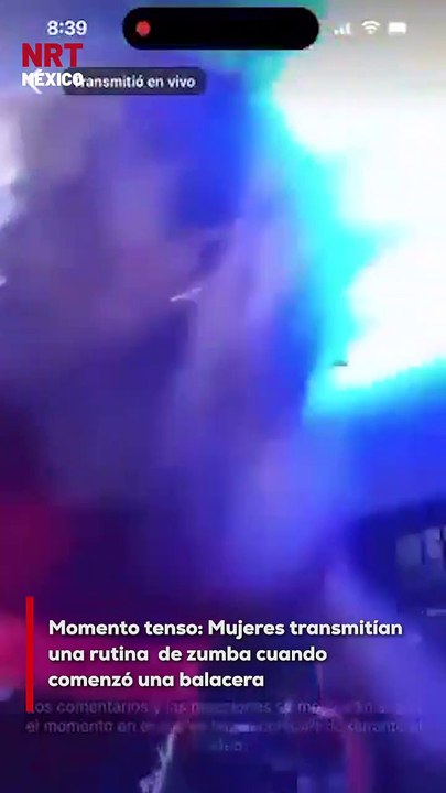 Lo que parecía una tranquila clase de zumba en vivo se tornó en caos cuando se escucharon múltiples detonaciones de armas de fuego en la calle. Las mujeres interrumpieron la rutina y se resguardaron.