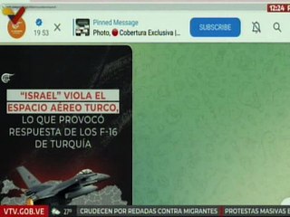 Fuerza Aérea Turca emite respuesta inmediata ante violación del espacio aéreo de aviones israelíes