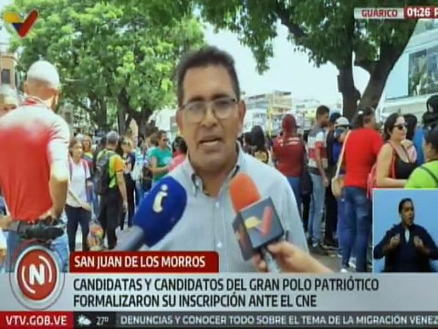 Guárico | Gob. Donald Donaire acompañó a candidatos del GPP a formalizar inscripciones ante el CNE