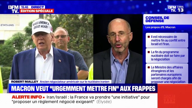 Iran-Israël: Plus les frappes sont lourdes, et moins le régime iranien sera en position de vouloir négocier avec les États-Unis , affirme Robert Malley, ancien négociateur américain sur le nucléaire iranien.