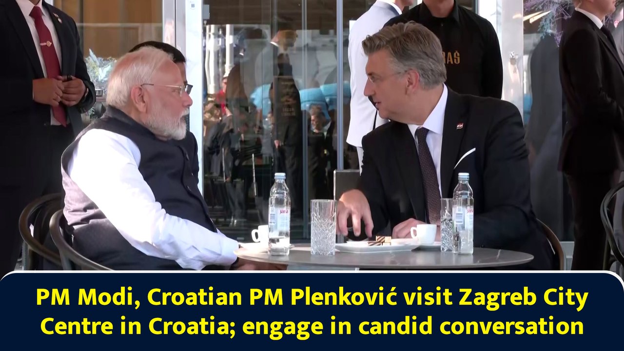 PM Modi, Croatian PM Plenković visit Zagreb City Centre in Croatia; engage in candid conversation