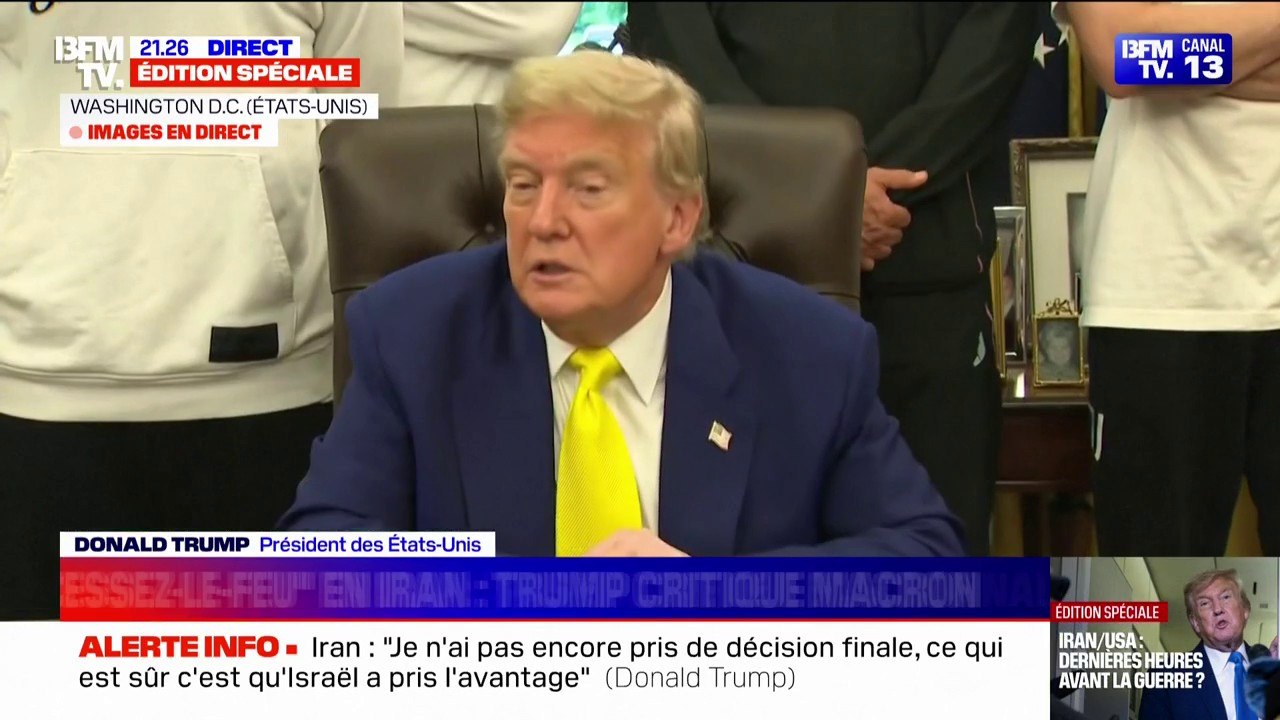Cessez-le-feu: "C'était une déclaration qui a été très mal formulée de la part du président Macron", réagit Donald Trump aux propos d'Emmanuel Macron