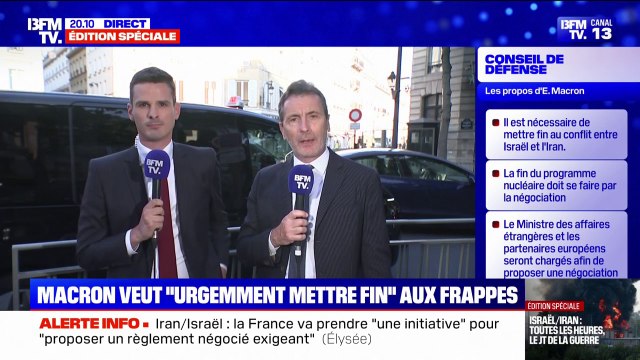 Conflit entre l’Iran et Israël: Emmanuel Macron appelle Israël à mettre urgemment fin aux frappes sans lien avec le programme nucléaire et balistique iranien