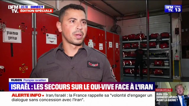 Israël: On a beaucoup plus de renforts au niveau du personnel , les secours sont sur le qui-vive face à la menace des attaques iraniennes