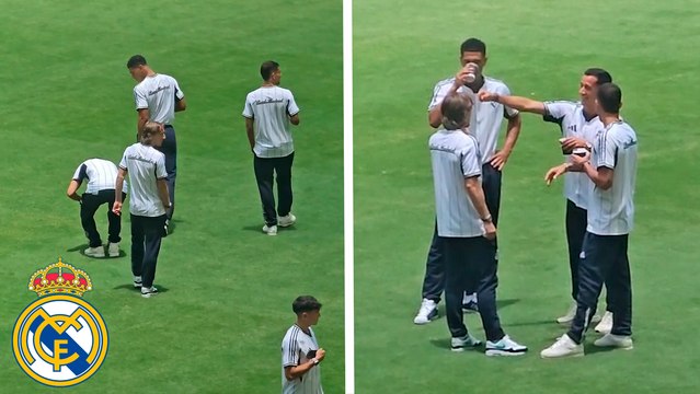 Mundial de Clubes: jugadores del Real Madrid prueban el césped en Miami minutos antes del partido