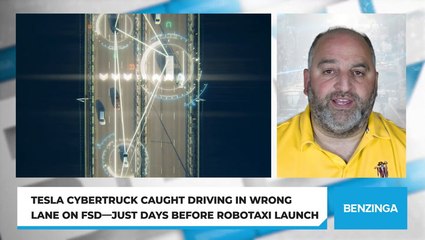 Tesla Cybertruck Caught Driving In Wrong Lane On FSD—Just Days Before Robotaxi Launch
