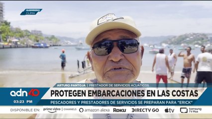 Pescadores temen al huracán "Erick": así resguardan sus embarcaciones ante la amenaza en Acapulco