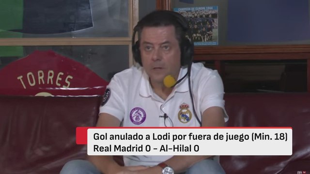El sufrimiento de Roncero con el primer partido del Madrid en el Mundial de Clubes
