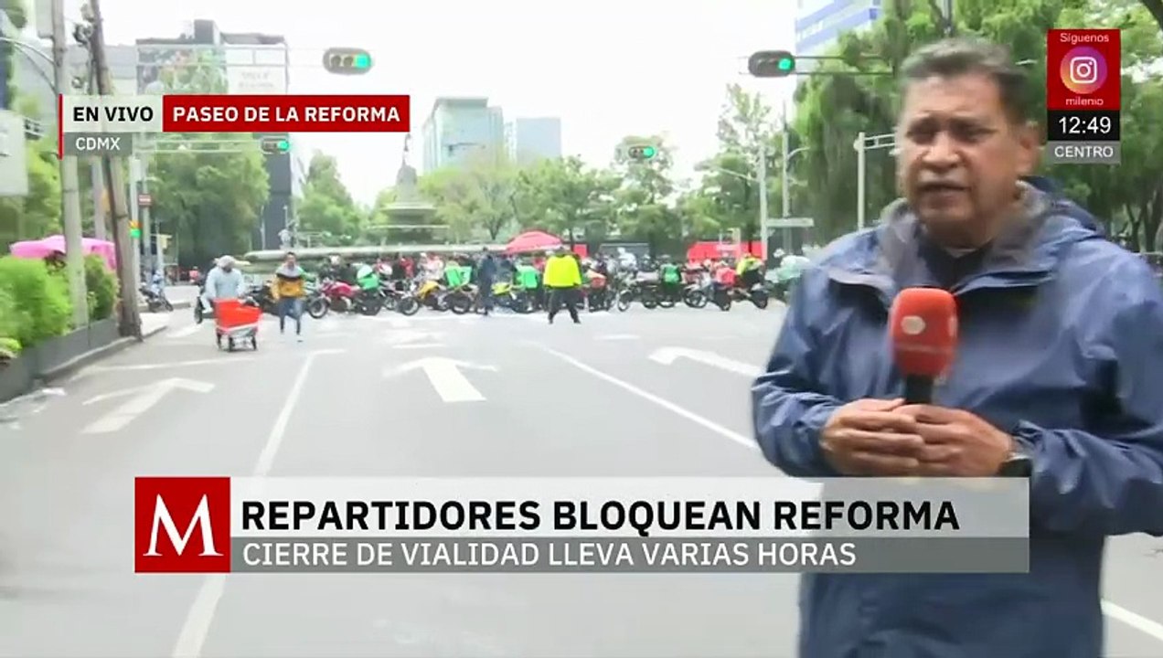 Protestan repartidores en CdMx: bloqueos afectan principales avenidas