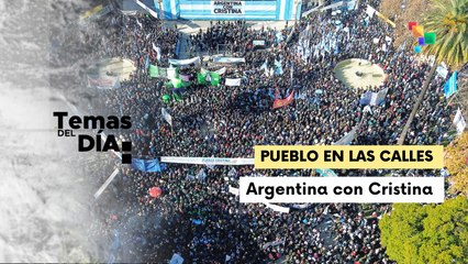 Masiva marcha en Plaza de Mayo en rechazo a la condena de Cristina Fernández