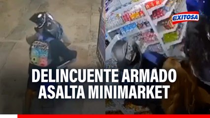 Chiclayo: Delincuente armado roba 15 mil soles de Minimarket