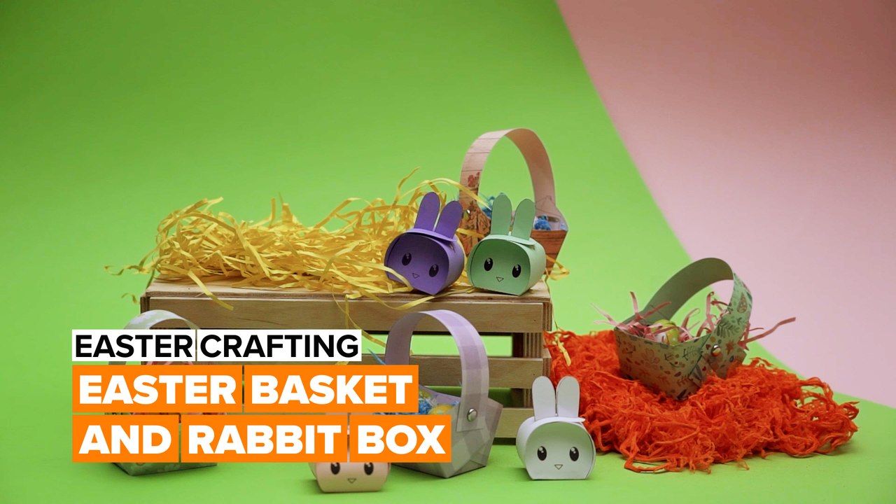 Easter crafting: Easter basket and rabbit box