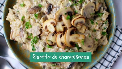 Risotto de champiñones.