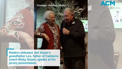 Jed Stuart's jersey presentation