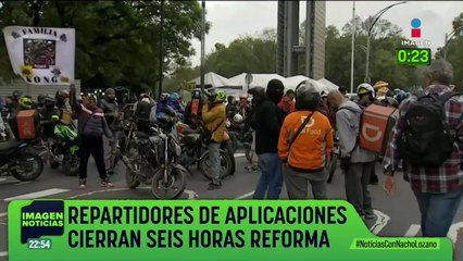 Repartidores de plataformas digitales realizaron varios bloqueos en la CDMX