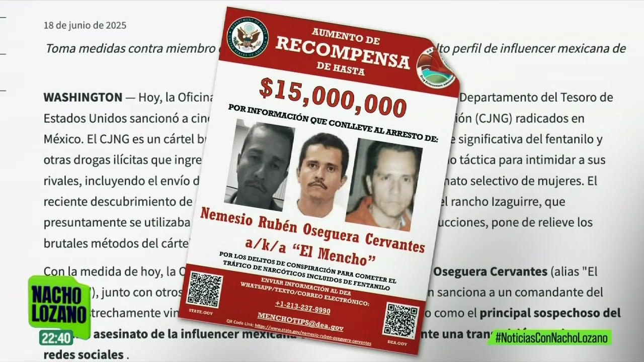 EUA sancionó a miembros del CJNG ¿De qué van las sanciones?