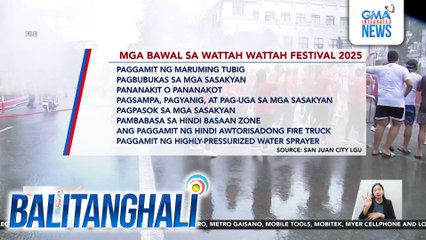San Juan City LGU - 7 am - 2 pm at sa designated zone lang puwedeng magbasaan sa Wattah Wattah Festival sa Martes | Balitanghali