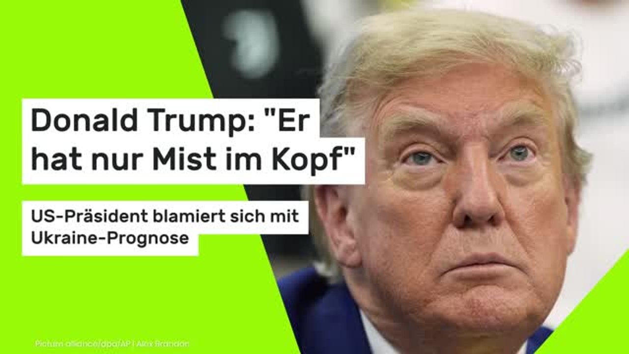 Donald Trump: 'Er hat nur Mist im Kopf' - US-Präsident blamiert sich mit Ukraine-Prognose