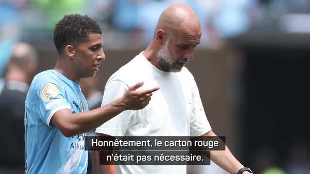 Man. City - Guardiola : "Le carton rouge pour Lewis n'était pas nécessaire, mais je l'accepte"
