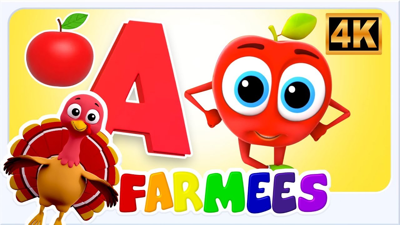 Phonics Song in 4K by Farmees | ABC Alphabet Nursery Rhymes for Kids & Toddlers
