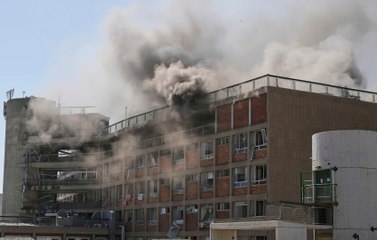 Smoke billows at site of Iranian strike on hospital in Israel's south