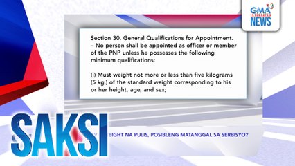 Saksi: (Recap) Overweight na pulis, posibleng matanggal sa serbisyo? (Aired on June 17, 2025)