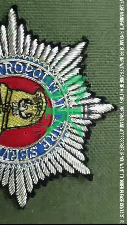 Silver Bullion Blazer Badges, Coldstream Guards Officers Embroidered Cap Badge