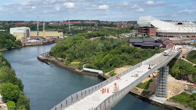 Work on Keel Crossing as Sunderland's new landmark bridge nears completion