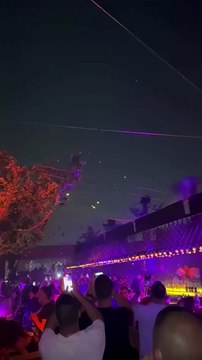 Surreal! Party Goers Film Iranian Ballistic Missiles Flying Over Lebanon Towards Israel