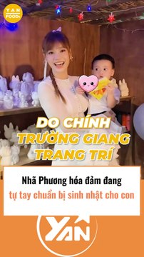 Nhã Phương hoá đảm đang tự tay chuẩn bị sinh nhật cho con