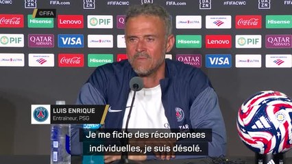 PSG - Luis Enrique : "Je me fiche du Ballon d'Or et des récompenses individuelles"