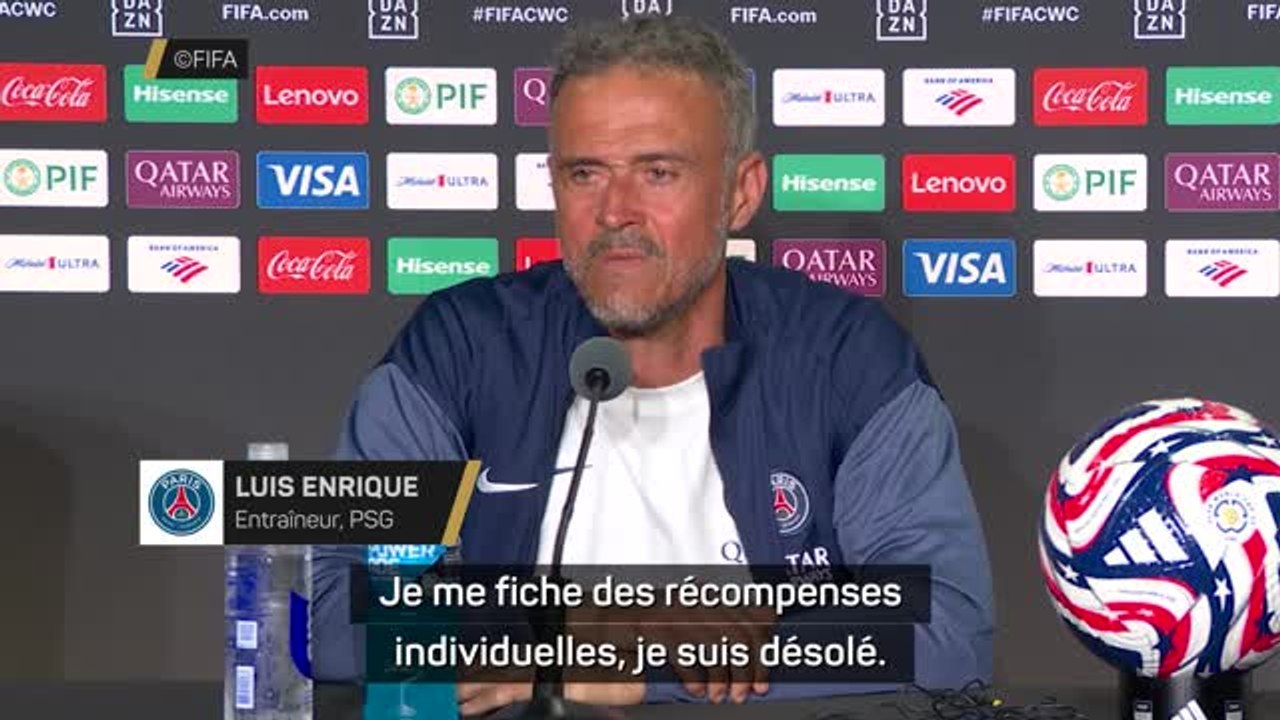 PSG - Luis Enrique : "Je me fiche du Ballon d'Or et des récompenses individuelles"