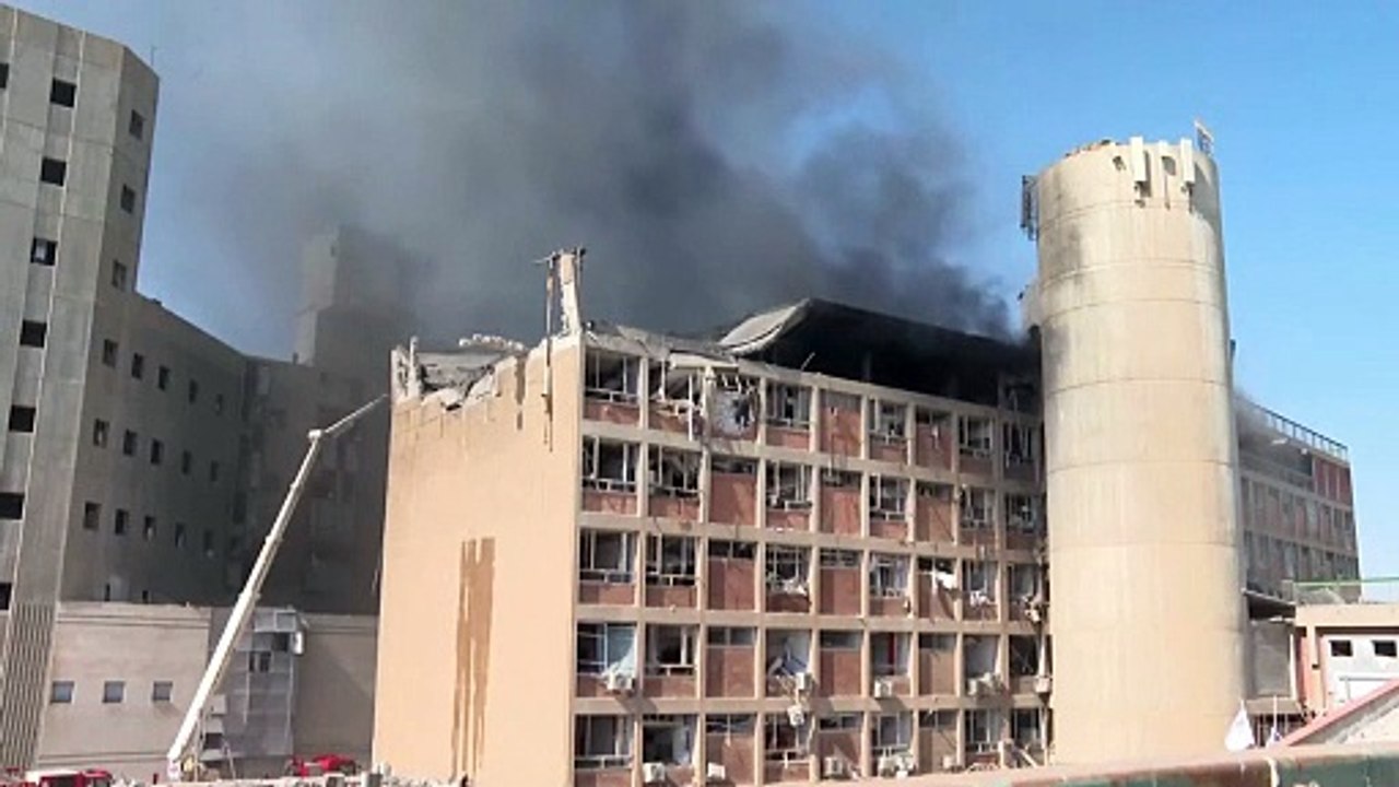 Watch: Smoke billows from Israeli hospital struck by Iranian missile