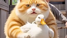 Cat with chicken eit
