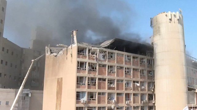 Watch: Smoke pours from Israeli hospital heavily damaged by Iran missile