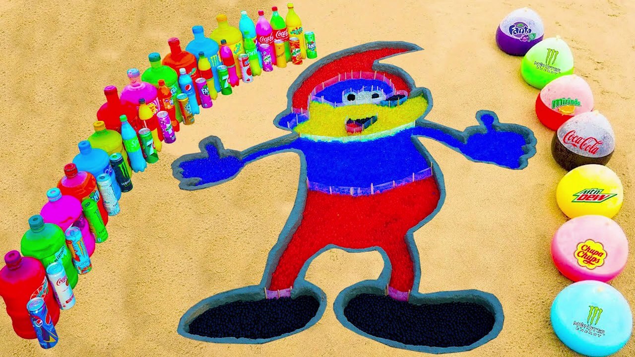 How to make Rainbow Smurfs with Orbeez, Fanta, Pepsi, Mirinda, Coca Cola, Mentos & Popular Sodas