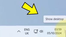 How do i get the show desktop button back on the taskbar on windows 11
