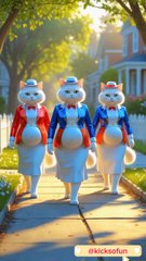 three pregnant lady cat