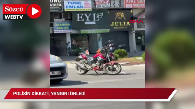Polisin dikkati, yangını önledi