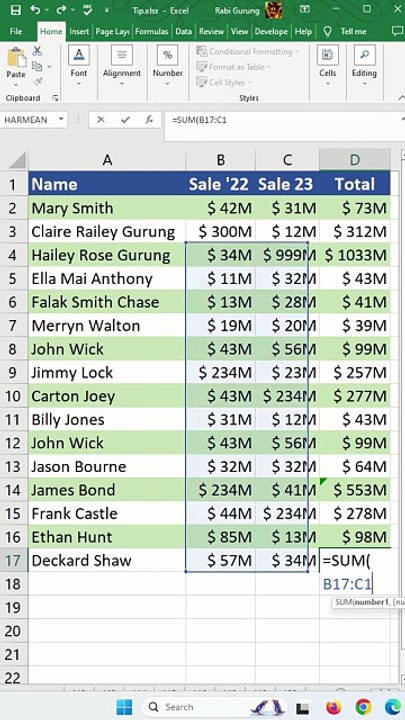 Alternating row colors in Excel using conditional formatting and ISEVEN() - Excel Tips and Tricks