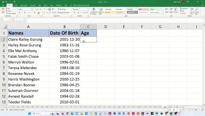 Calculate age using YEARFRAC in Excel - Excel Tips and Tricks