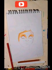 Shree Radhe Rani drawing, easy drawing, pencil colour drawing