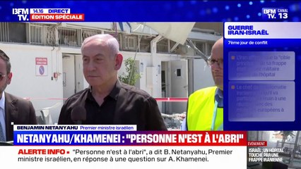 Guerre Iran/Israël: "Il n'y aura plus de menace nucléaire vers Israël", affirme Benyamin Netanyahou