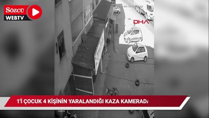 Zonguldak'ta 1'i çocuk 4 kişinin yaralandığı kaza kamerada