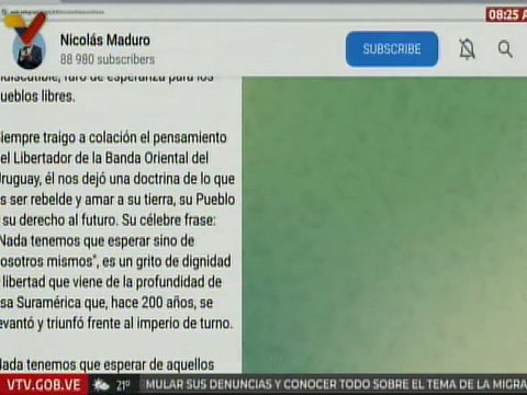 Pdte. Nicolás Maduro conmemora 261 años del natalicio del Libertador José Gervasio Artigas