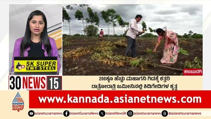 Kalaburagi; ಕಿಡಿಗೇಡಿಗಳಿಂದ ಮಹಾಗನಿ ಗಿಡಗಳ ನಾಶ | 30 News Express | Kannada News | Suvarna News