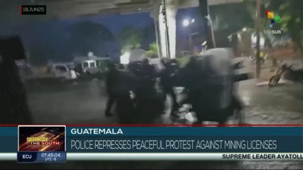 Guatemalan police repress peaceful protest against mining licenses