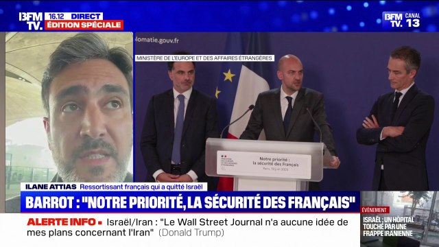 Guerre Iran/Israël: un ressortissant français qui a quitté Israël déplore un sentiment d'abandon