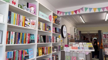 Inside Featherbed Books in Houghton, one of the area's only independent book shops